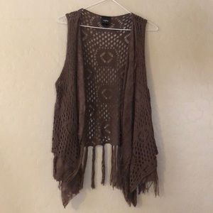 Knitted Fringe Vest